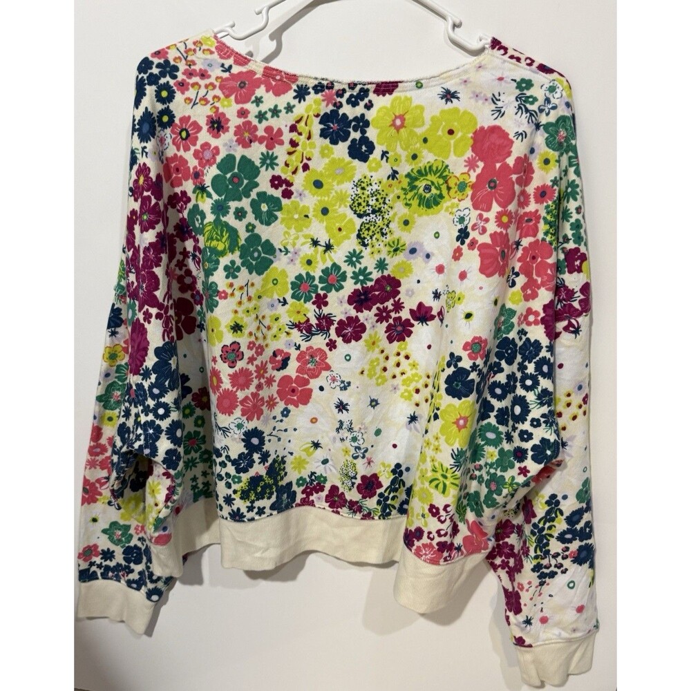 Champion Women’s Cropped Sweatshirt XL Multicolor Floral Embroidered Logo - Picture 5 of 11